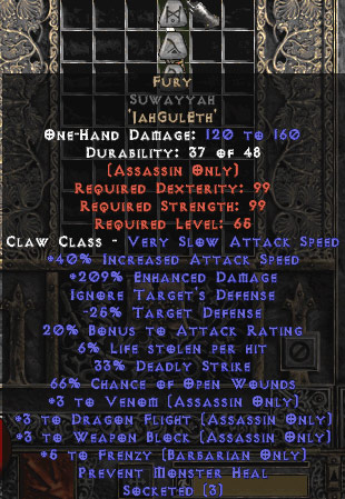 Fury Claw Runeword - Image to u