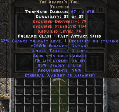 diablo 2 ethereal items