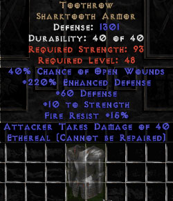 Toothrow – Ethereal – 40 ATD/1301 Defense – Perfect 1