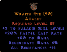 Wraith Eye Amulet: Wraith Eye - Diablo 2 Resurrected - Buy D2R Items