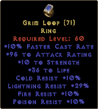 Ring: Grim Loop - Diablo 2 Resurrected - Buy D2R Items