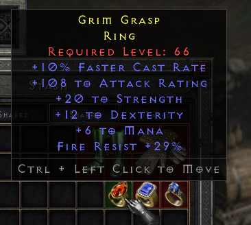 Ring: Grim Grasp - Diablo 2 Resurrected - Buy D2R Items