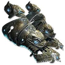 Blueflame Bracers Goldcast Cuffs