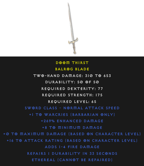 Balrog Blade