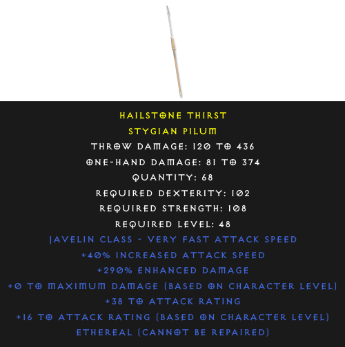 Stygian Pilum