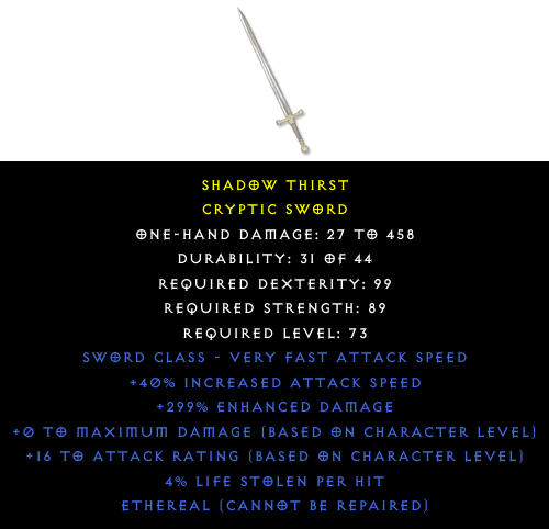 Cryptic Sword
